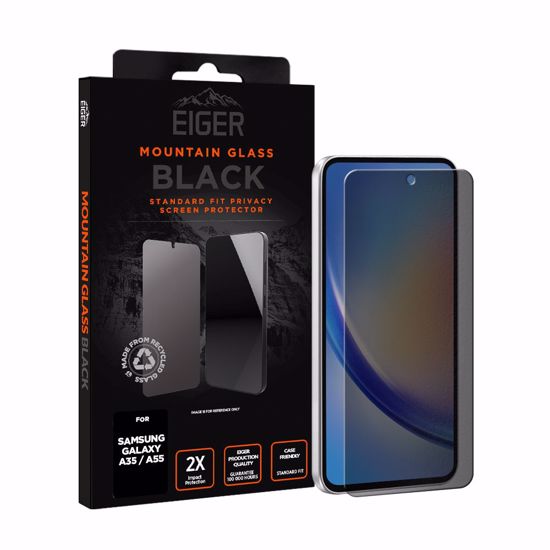 Picture of Eiger Eiger Mountain Glass BLACK Privacy Screen Protector for Samsung Galaxy A35 / A55