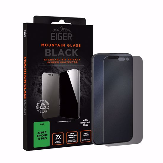 Picture of Eiger Eiger Mountain Black Privacy Screen Protector for Apple iPhone 16 Pro