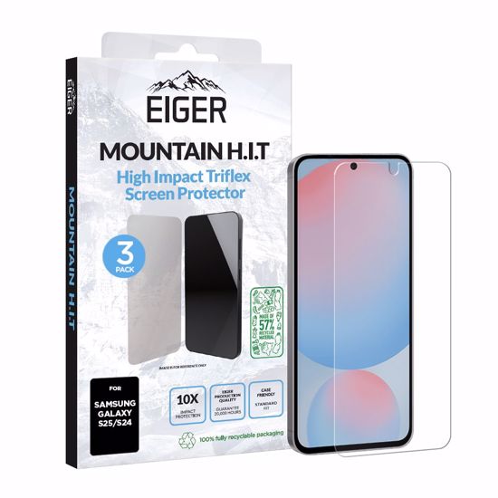 Picture of Eiger Eiger Mountain H.I.T Screen Protector GRS 3 Pack for Samsung S25/ S24